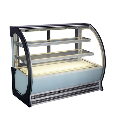 refrigerated glass display case